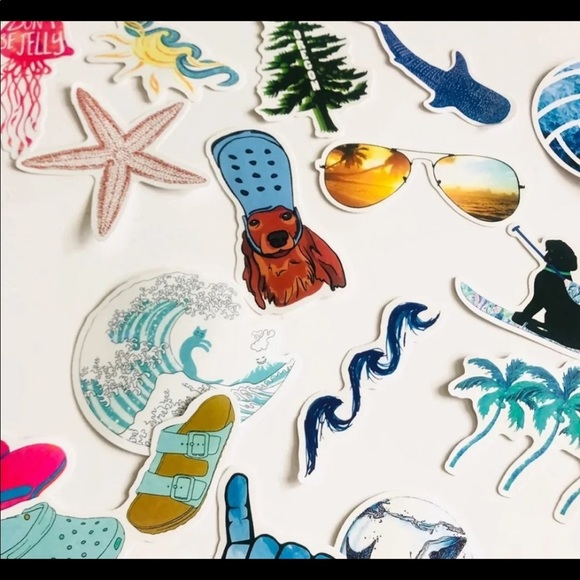 50 Piece Beach Ocean Glossy Sticker Pack - Picture 5 of 8